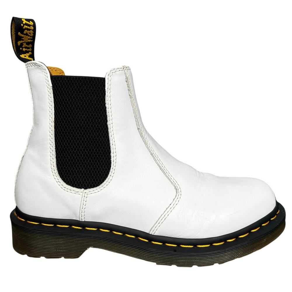 Dr. Marten’s Women’s 2976 White Leather Chelsea Boot Size US 8